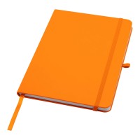 Teak A5 gerecycled notitieboek met harde kaft en gelinieerde pagina's, Oranje
