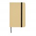 Reed A6 gerecycled notitieboek met harde kaft en effen pagina's, Zwart