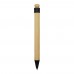 Rattan bamboo and recycled plastic ballpoint pen (black ink), Black