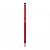 Ore aluminium balpen met stylus (blauwe inkt), Rood