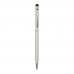 Ore aluminium ballpoint pen with stylus (blue ink), Silver