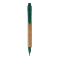 Borneo bamboo ballpoint pen (black ink). Natural, Green