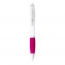Nash balpen met witte houder en gekleurde grip (zwarte inkt). Wit, Roze