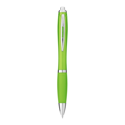 Nash ballpoint pen with coloured barrel and grip (black ink), Lime