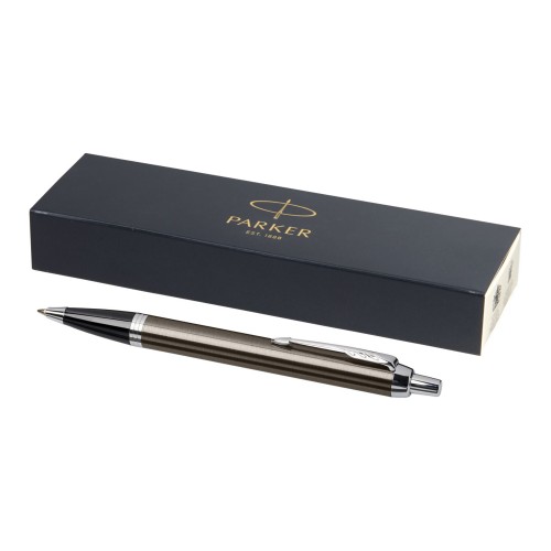 Parker IM ballpoint pen (blue ink). Espresso brown, Black