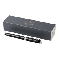 Parker IM rollerbalpen (zwarte inkt). Zwart, Chroom