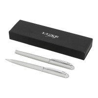 Andante cadeauset met twee pennen (zwarte inkt), Zilver