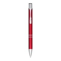 Moneta anodized aluminium click ballpoint pen (blue ink), Red