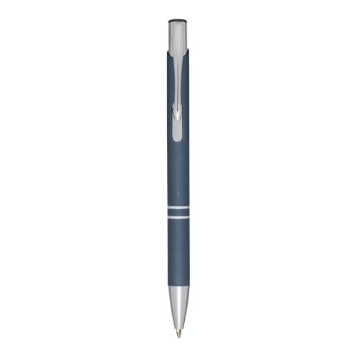 Moneta soft touch balpen met klikmechanisme (zwarte inkt), Hale blauw