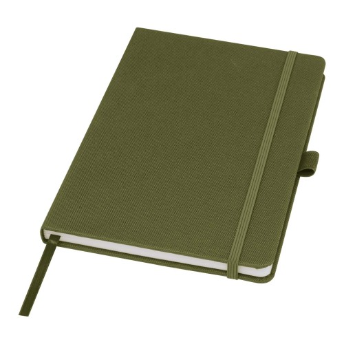 Honua A5 notitieboek van gerecycled papier met gerecyclede PET cover, Bosgroen