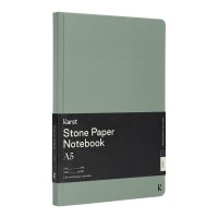 Karst® A5 stone paper hardcover notebook - lined, Heather green