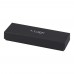 Lucetto recycled aluminium ballpoint and rollerball pen gift set (black ink), Black