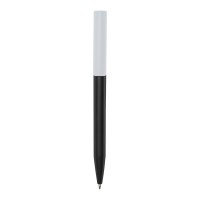 Unix balpen van gerecycled plastic (blauwe inkt), Zwart