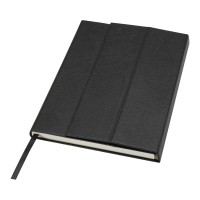 Alejandra A5 recycled plastic hard cover notebook, Black