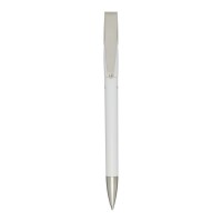 Ana recycled plastic ballpoint pen (blue ink), White