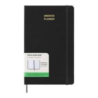 Moleskine hard cover undated L weekly planner, Black