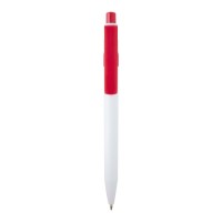 Unica balpen van gerecycled plastic (blauwe inkt), Rood