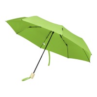 Birgit 21'' opvouwbare windproof gerecyclede PET-paraplu, Limegroen
