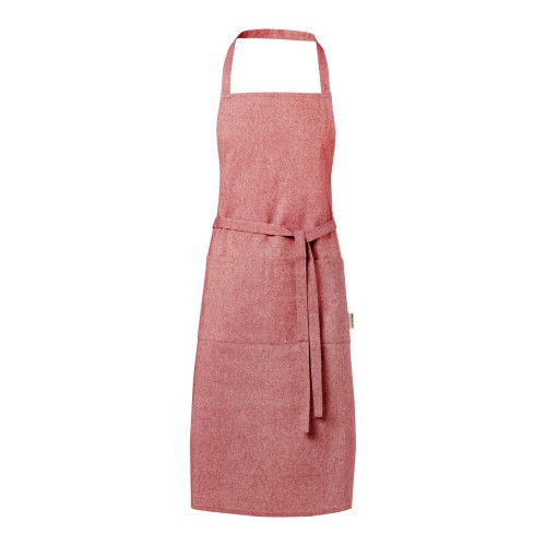 Pheebs 200 g/m² recycled cotton apron, Heather red