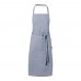 Pheebs 200 g/m² gerecycled katoenen schort, Gemêleerd blauw