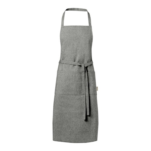 Pheebs 200 g/m² recycled cotton apron, Heather Black