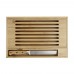 Pao bamboo cutting board with knife. Natural, Silver