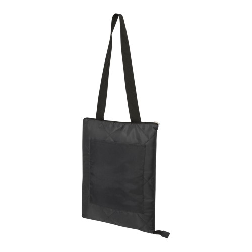 Clary picknickdeken van gerecycled GRS-polyester, Zwart