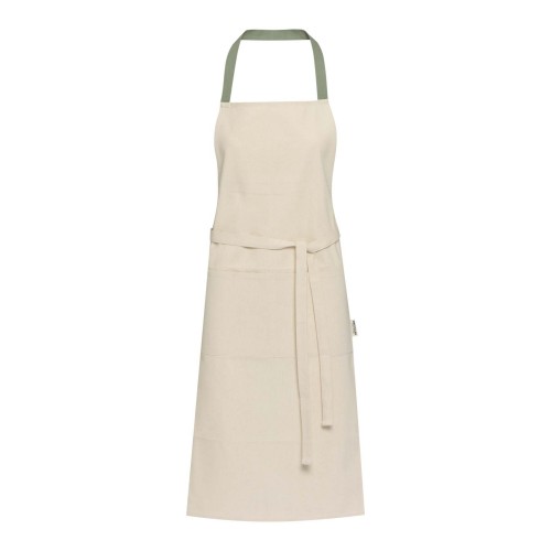 Nia 200 g/m² recycled cotton apron, Heather green