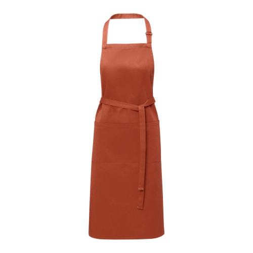 Andrea 240 g/m² apron with adjustable neck strap, Brick