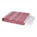 Anna 150 g/m² Hammam Baumwollhandtuch 100 × 180 cm, rot Anna 150 g/m² Hammam Baumwollhandtuch 100 × 180 cm, rot