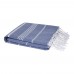 Anna hamamhanddoek van 150 g/m² katoen 100 x 180 cm, Marineblauw