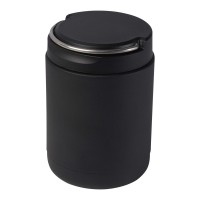 Doveron 500 ml geïsoleerde lunchpot van gerecycled roestvrij staal, Zwart