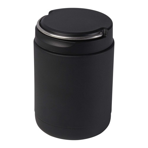 Doveron 500 ml geïsoleerde lunchpot van gerecycled roestvrij staal, Zwart