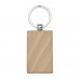 Gian beech wood rectangular keychain, Natural