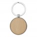 Moreno beech wood round keychain, Natural