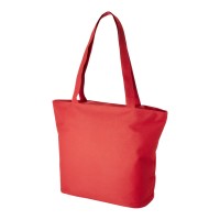 Panama polyester draagtas met rits 20L, Rood