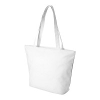 Panama polyester draagtas met rits 20L, Wit