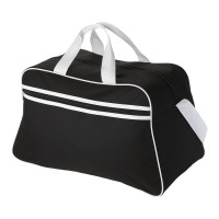 San Jose 2-stripe sports duffel bag 30L. Black, White