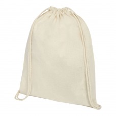 Oregon 100 g/m² cotton drawstring bag 5L, Natural