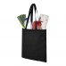 Madras 140 g/m² cotton tote bag 7L, Black