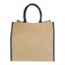 Harry farbige Jute Tragetasche 25L. natur, navy