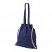 Eliza 240 g/m² cotton drawstring bag 6L, Navy