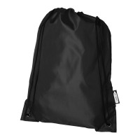 Oriole RPET rugzak met trekkoordsluiting 5L, Zwart