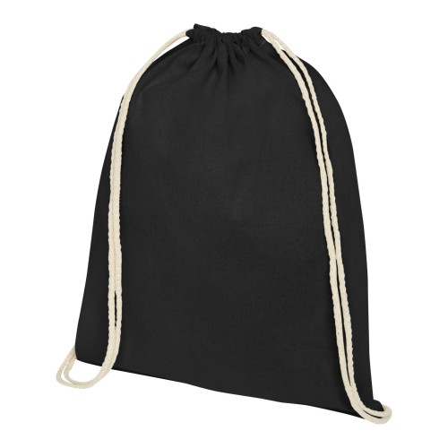 Oregon 140 g/m² Turnbeutel aus Baumwolle 5L, schwarz Oregon 140 g/m² Turnbeutel aus Baumwolle 5L, schwarz