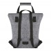 Felta GRS recycled felt roll-top bike bag 13L, Medium grey