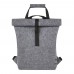 Felta GRS recycled felt roll-top bike bag 13L, Medium grey