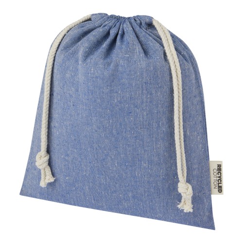 Pheebs 150 g/m² GRS recycled cotton gift bag medium 1.5L, Heather blue