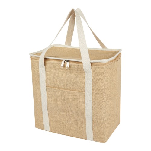 Juta juten koeltas 300 g/m². 19 l. Natuur, Wit