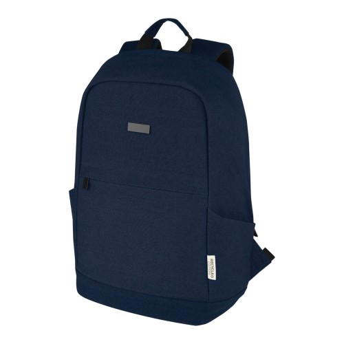 Joey 15.6 inch GRS gerecyclede canvas antidiefstal laptoprugzak 18 l, Marineblauw