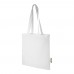 Madras 140 g/m² Baumwoll Tragetasche aus GRS recycelter Baumwolle. 7L, weiss